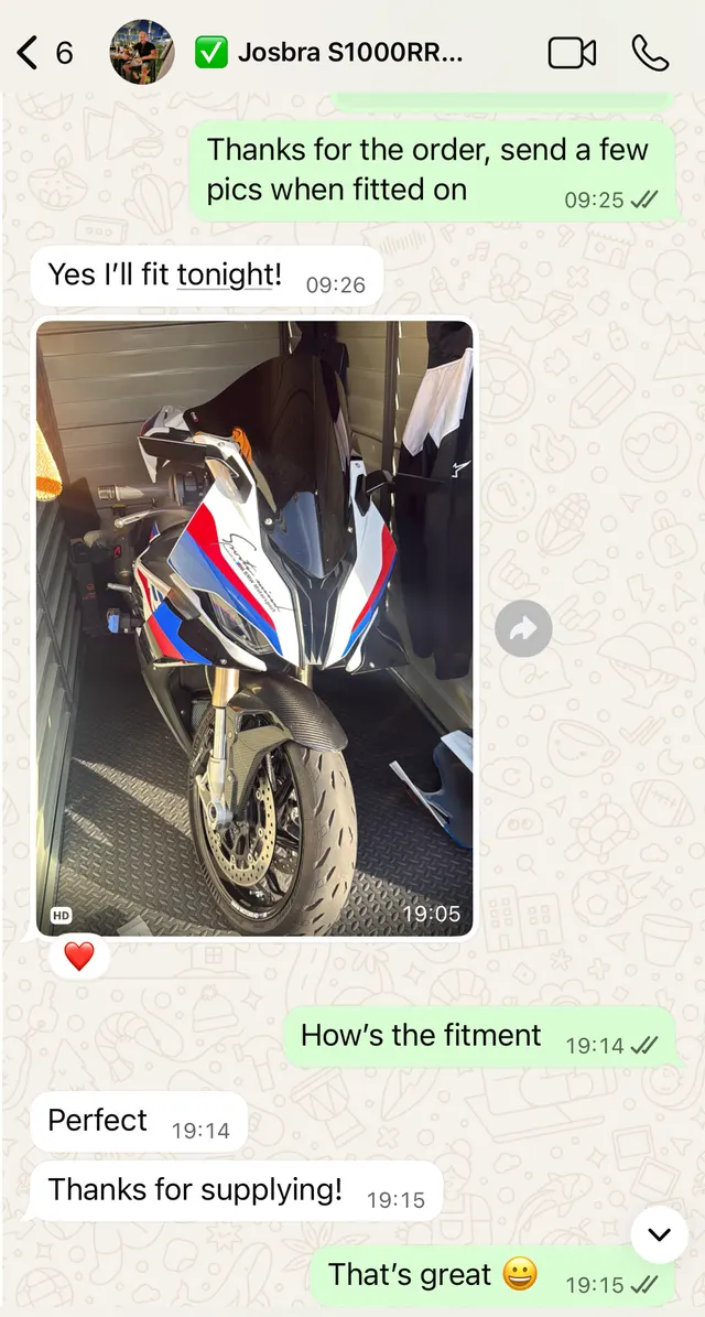 Customer WhatsApp screenshot — customer 1