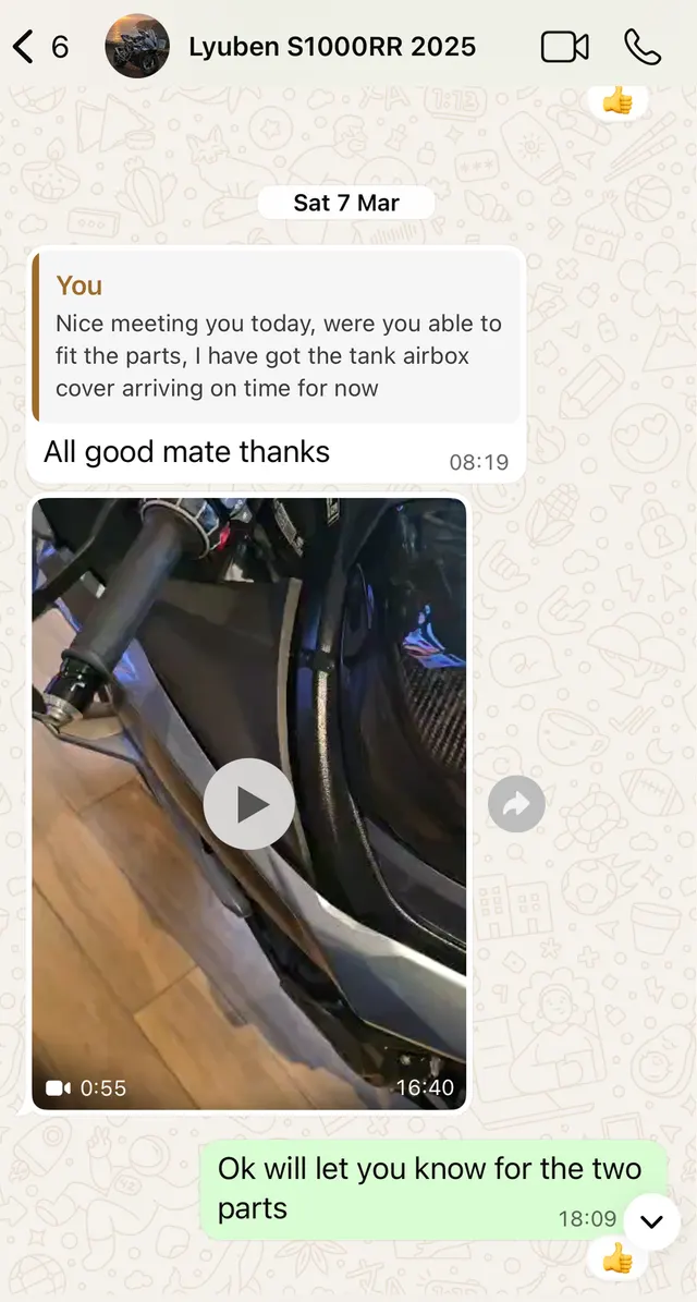 Customer WhatsApp screenshot — customer 2