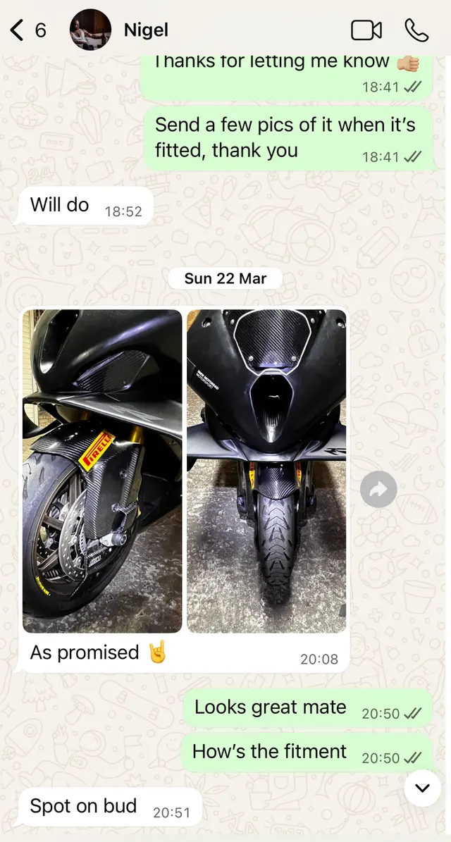 Customer WhatsApp screenshot — customer 5